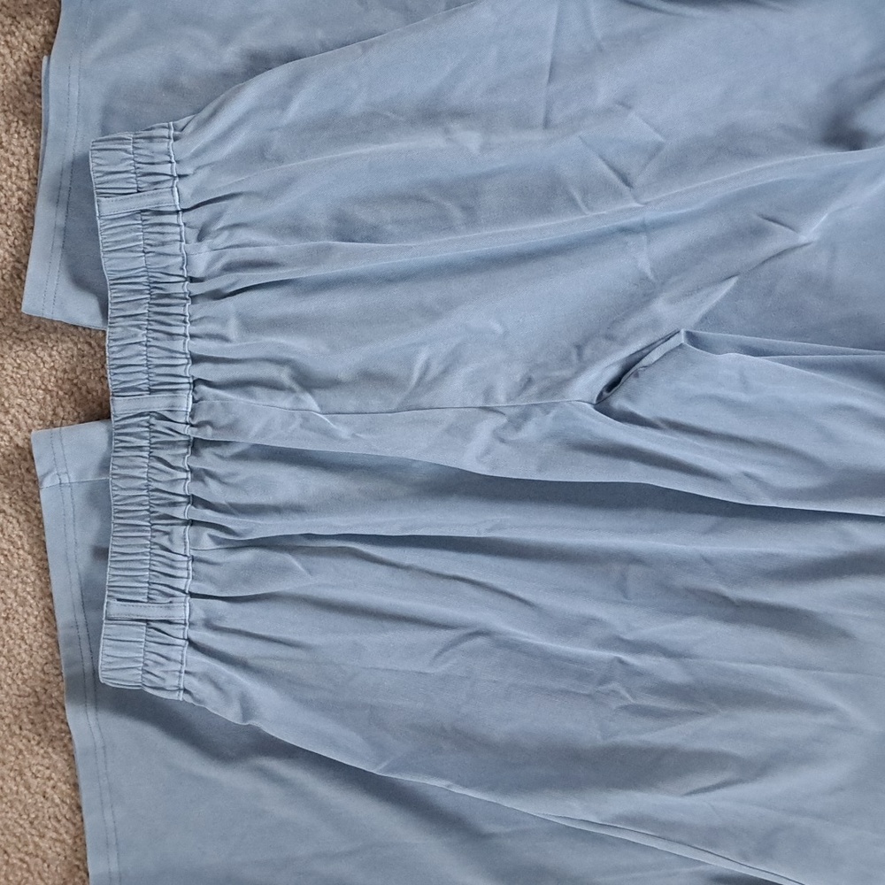 MEDIUM.   HALARA HIGH WAISTED WIDE LEG DENIUM LOOK PALAZZO PANTS - Picture 8 of 9